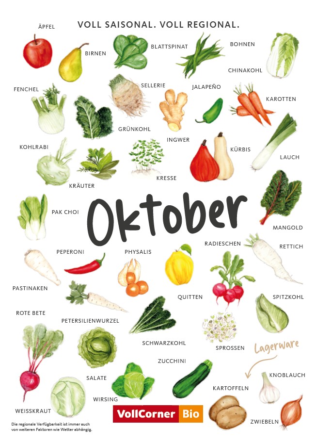 Saisonkalender Oktober